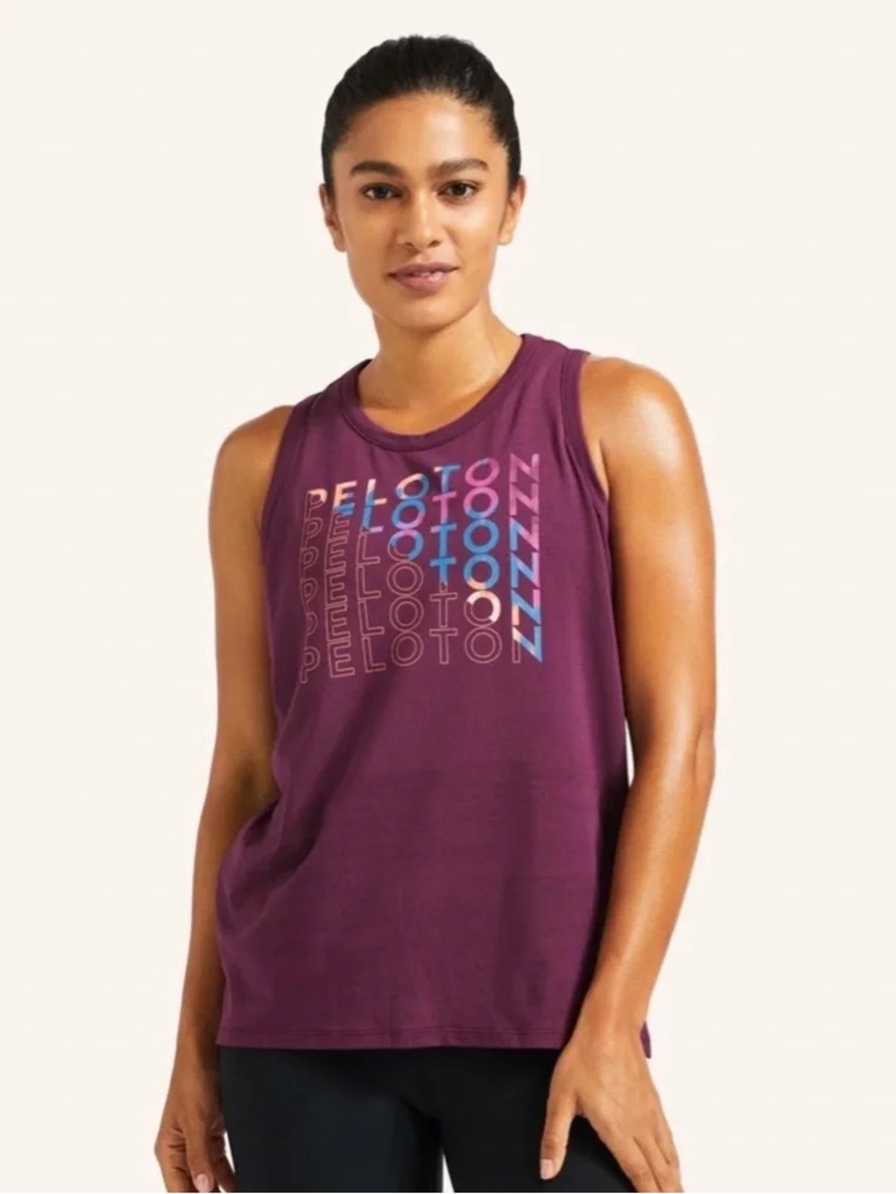 Peloton Burgundy Supima Cotton Tank Top
